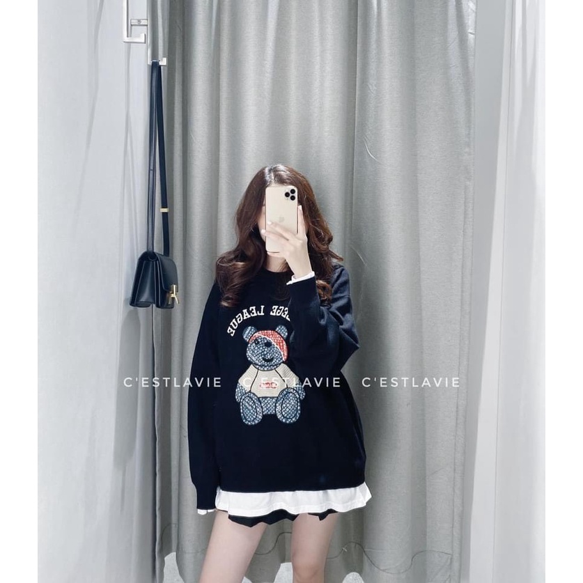 ÁO NỈ GẤU PHỐI ESSENTIAL SIÊU SỊN | BigBuy360 - bigbuy360.vn