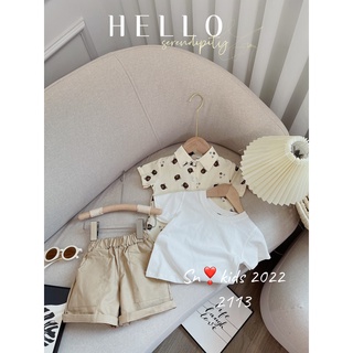 Set sơ mi mặt gấu 3ct bé trai