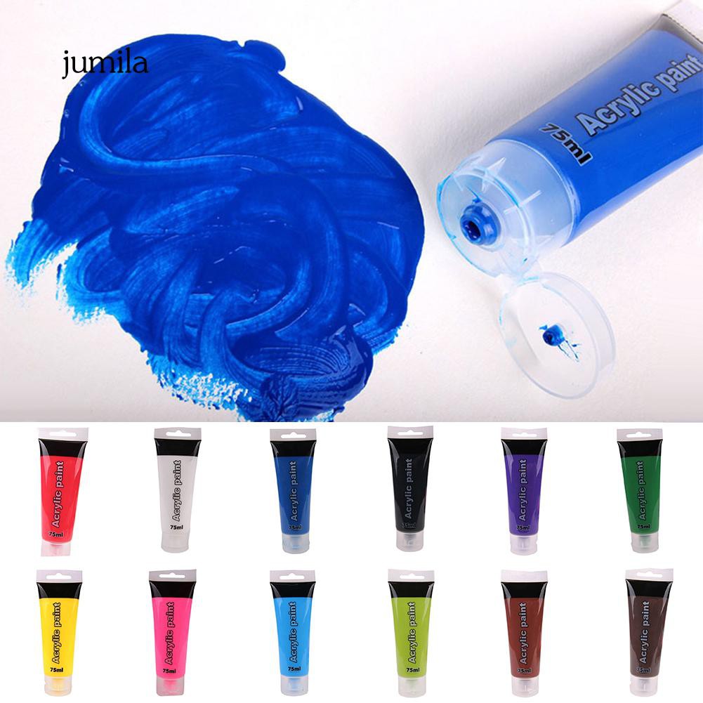 Tuýp màu vẽ Acrylic 75ml nhiều màu cho người mới bắt đầu
