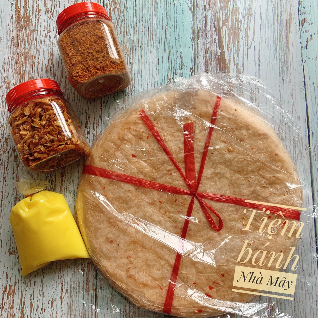 Combo Bánh Tráng Dẻo Ớt Long Điền Phơi Sương Muối Tôm Hành Phi Lớn - Ăn Thả Ga, Giá Tiết Kiệm