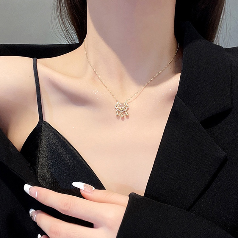 Vòng cổ Mạ Bạc Đính Đá Lấp Lánh Sang Trọng