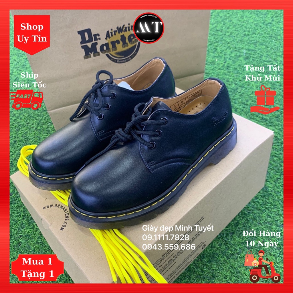 Giày bốt da Dr-Martens Đen cổ cao nam nữ đẹp cao cấp, giày đốc thời trang hot trend hiện nay, Shop uy tín giá rẻ