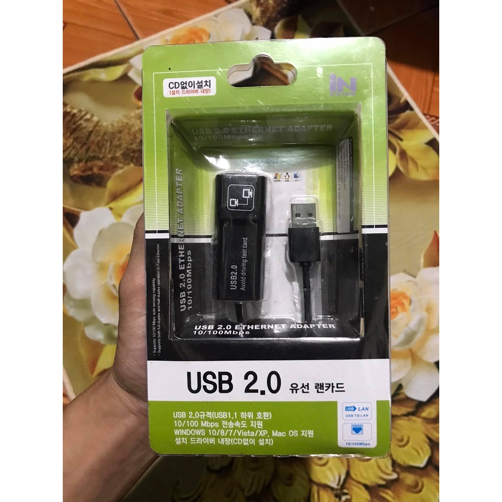 Cáp Chuyển Đổi USB To LAN RJ45 Chính Hãng - Bảo Hành 12 Tháng