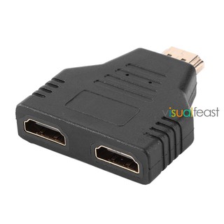 😉[Ready Stock/COD]😉HDMI Port Male to 2 HDMI Female 1 In 2 Out 1080P Splitter Adapter Converter