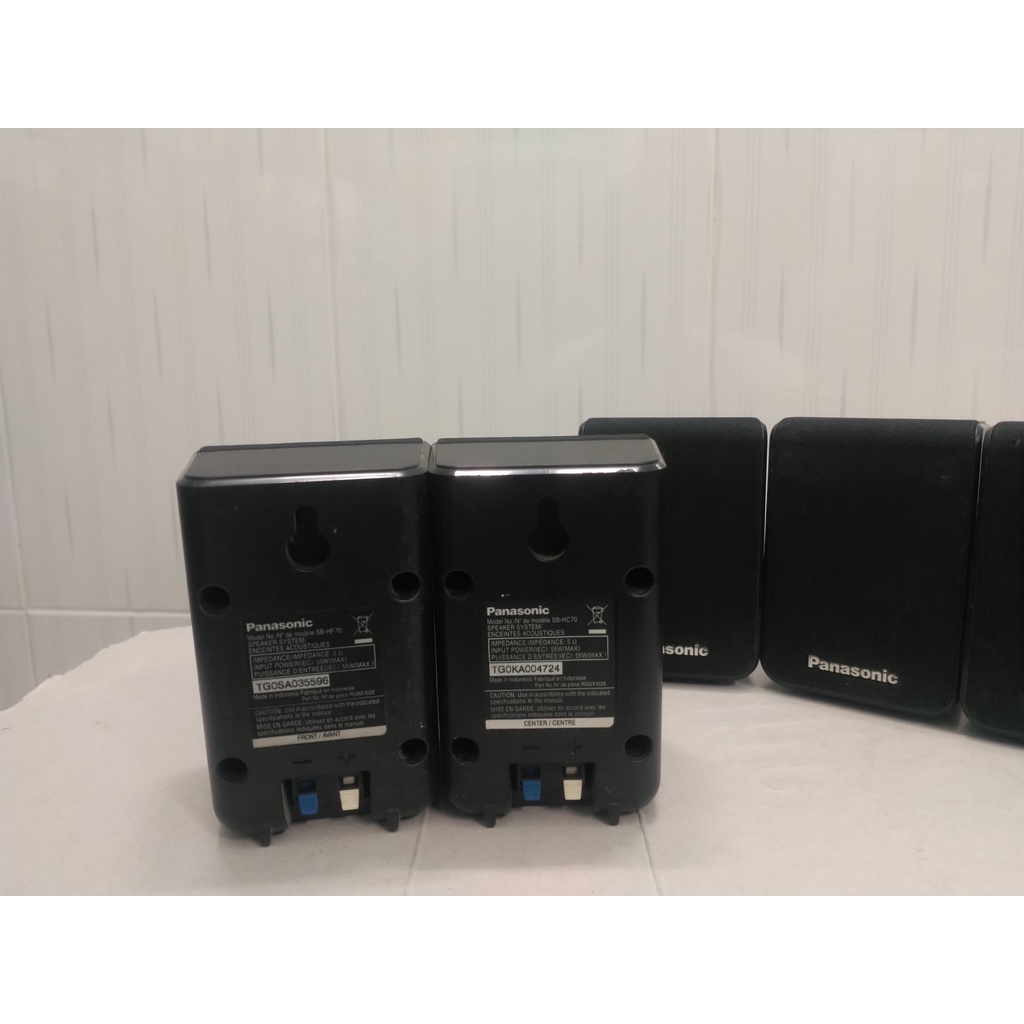 Bộ loa surround front, rear, center Panasonic SB-HS70 5 in 1 đồ cũ hàng còn zin nghe được ok 100%
