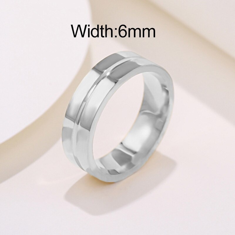 Nhẫn titan 8mm thời trang nhiều màu tùy chọn Wc023