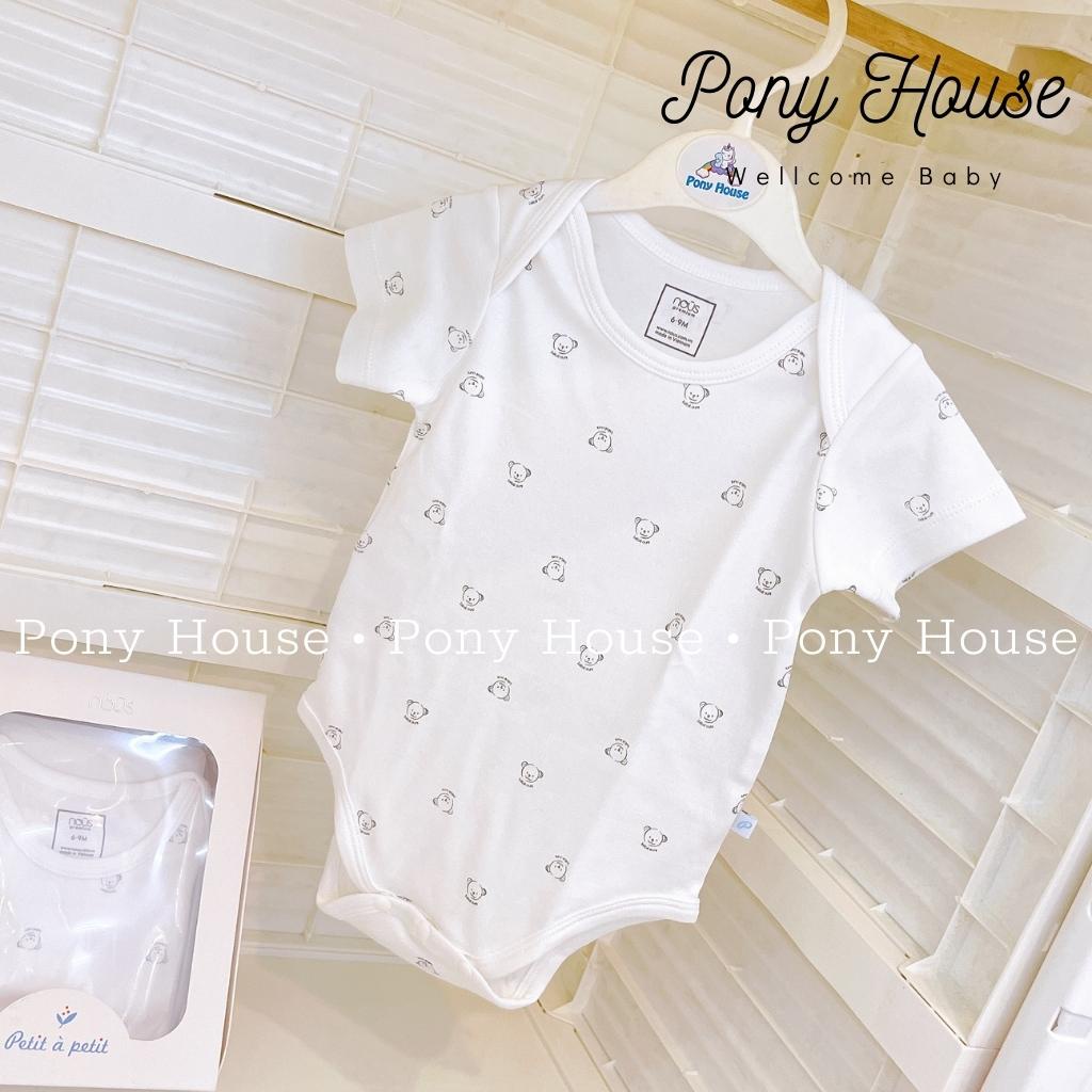 Body Chip Cộc Tay Nous Cài Lệch - Bodysuit Nous Premium Dòng Sản Phẩm Cao Cấp - Cho Bé Sơ Sinh Đến 3-6 Tháng Tuổi