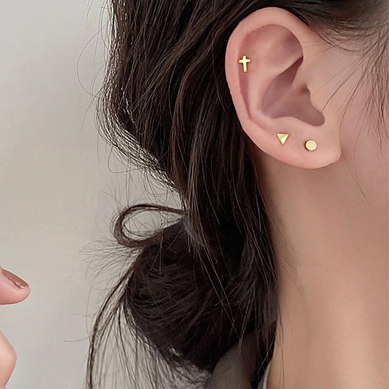 Bông tai nữ - nụ tai nữ bạc ta các kiểu - Thanh bạc