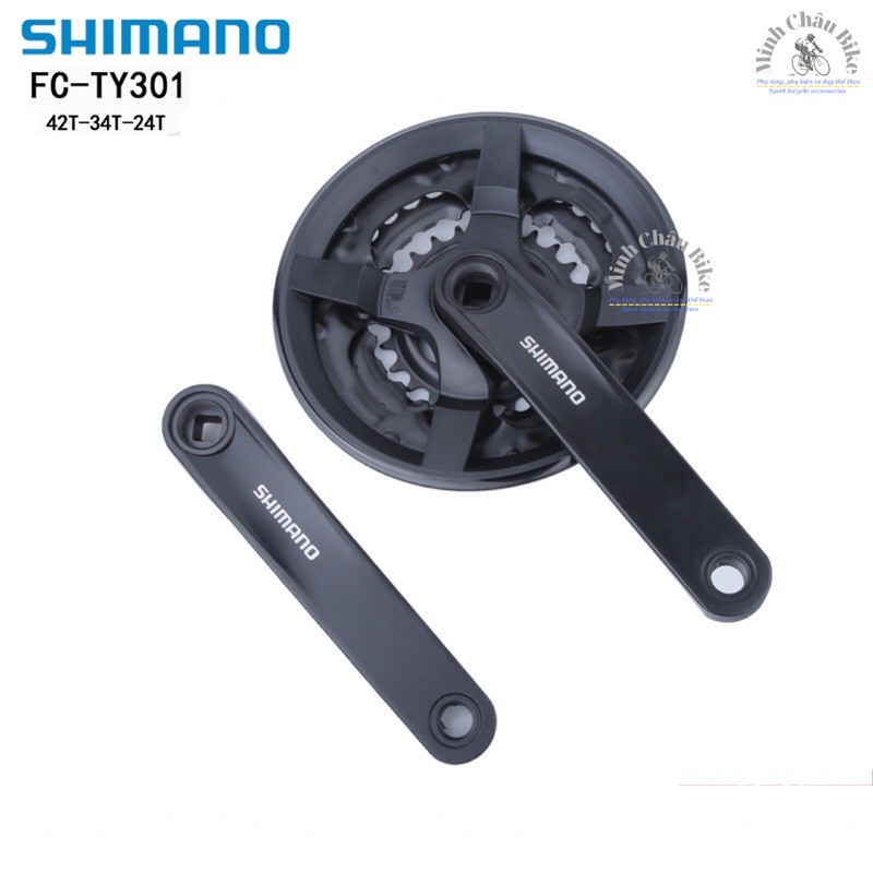 Đùi đĩa xe đạp Shimano FC - TY301 (24-34-42) 170L (Chính hãng)