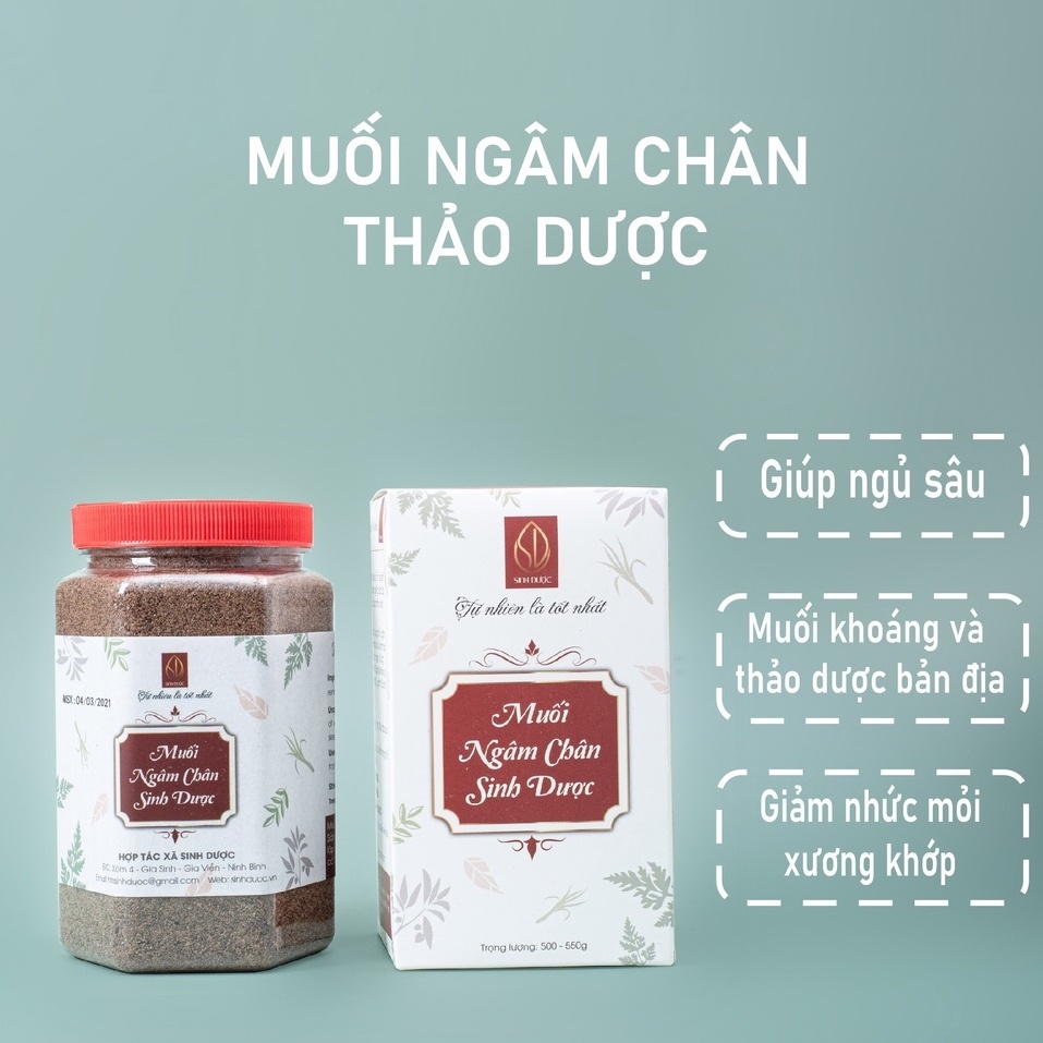 Muối Ngâm Chân Thảo Dược Giảm Đau Nhức Xương Khớp Lưu Thông Khí Huyết Khử Mùi Hôi Chân Tạo Giấc Ngủ Ngon 500g