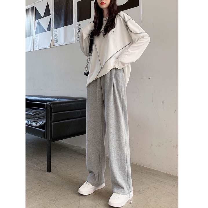 Quần jogger nam nữ ống rộng BÓ CHUN basic track pants unisex