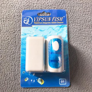 Lau Kính Hồ Cá Nam Châm Vipsun Loại Mini (01) - Đồ Vệ Sinh Lau Kiếng Bể Cá - Dụng Cụ Cọ Bể Nam Châm