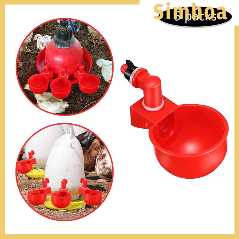Bộ 5 Cốc Uống Nước Tự Động Bằng Nhựa Cho Gà Tiện Dụng