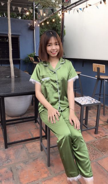 Đồ bộ phi lụa phối ren | BigBuy360 - bigbuy360.vn