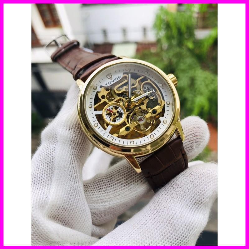Đồng hồ nam tevise chính hãng automatic dây da [ Đồng Hồ Nam Cao Cấp]