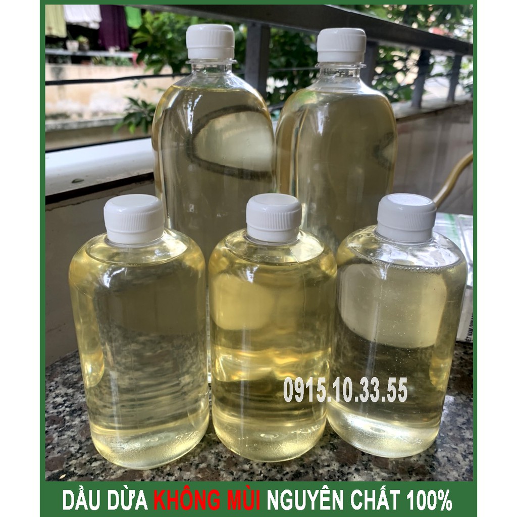 1 LÍT - Dầu Dừa Bến Tre Không Mùi , nguyên chất 100% ( Massge, dưỡng tóc, chống rạn bà bầu, chống hăm cho bé,,,,)