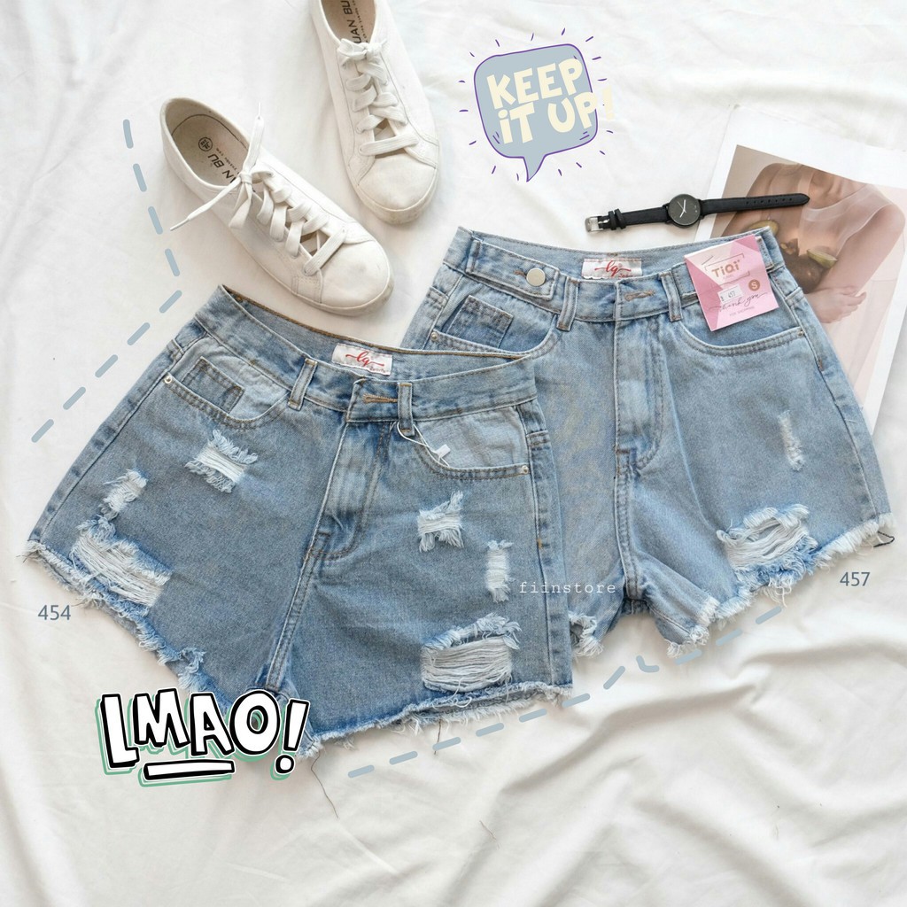 [Mã FASHIONGREEN194 giảm 10% tối đa 30K đơn 99K] [ẢNH THẬT] QUẦN SHORT JEANS XANH DƯƠNG - FIINSTORE