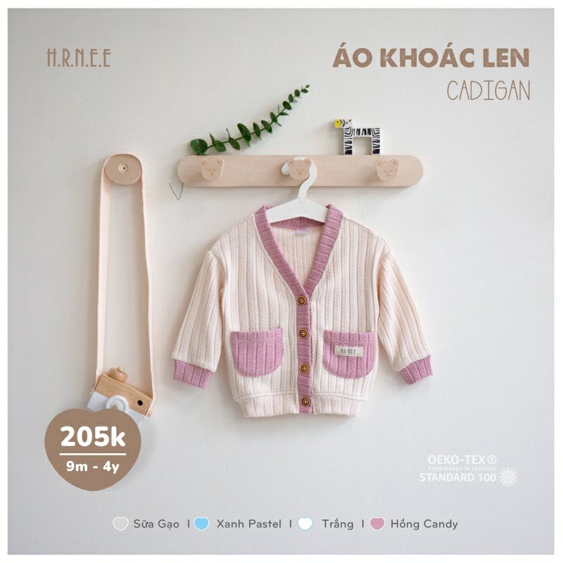 [Hrnee/Chính Hãng] Áo khoác len CADIGAN cho bé trai, bé gái
