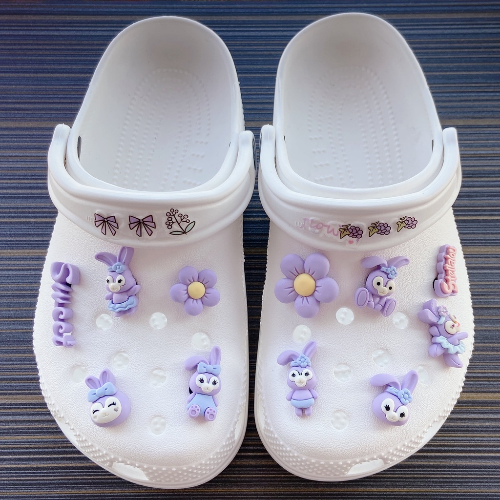 sticker dép crocsSet 11 Phụ Kiện Charm croc Cho Nữ # Loạt StellaLou
