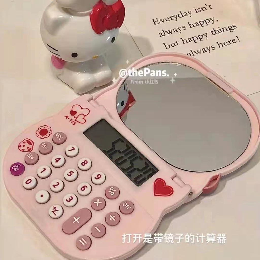 Gương Trang Điểm Nắp Lật Hình Hello kitty Dễ Thương