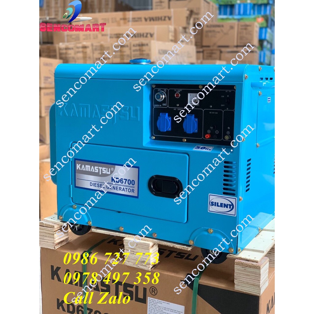 Máy phát điện chạy dầu 5kw tủ cách âm Kamastsu 6700 giá rẻ