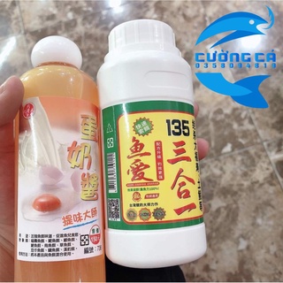 Combo tinh mùi 135 + tinh mùi trứng sữa dụ chép , rô phi chuyên câu đơn - đài - hàng chính hãng