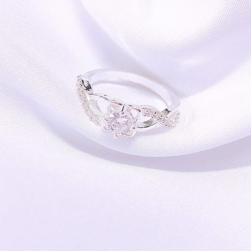 Nhẫn bạc thật JQN mẫu mới mặt hoa đẹp chất liệu bạc ta sáng đẹp, bền màu