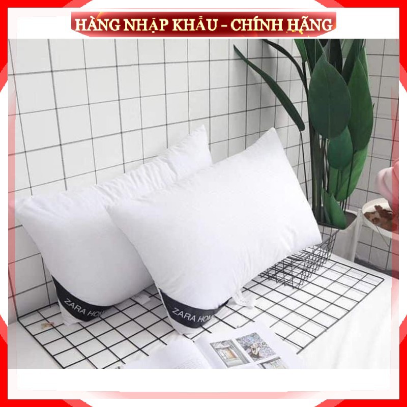 [Sale Chính Hãng] Cặp 2 Ruột gối Zara Home Trắng Cao Cấp Chuẩn Xịn Có Khóa Kéo Bông Mềm Mịn Đàn Hồi