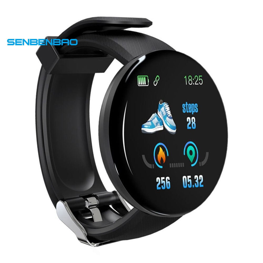 Đồng Hồ Thông Minh D18 Kết Nối Bluetooth Hỗ Trợ Đo Nhịp Tim Huyết Áp Kèm Phụ Kiện