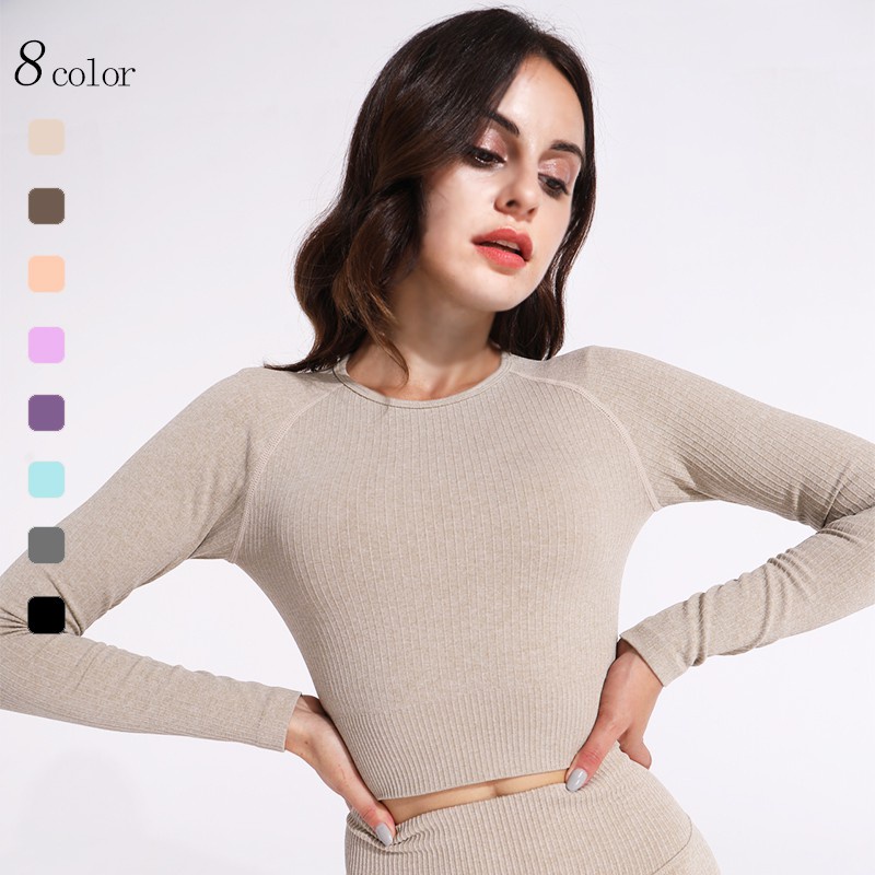 Áo croptop DMRRAIL tay dài chất liệu thấm hút khô thoáng nhanh chóng
