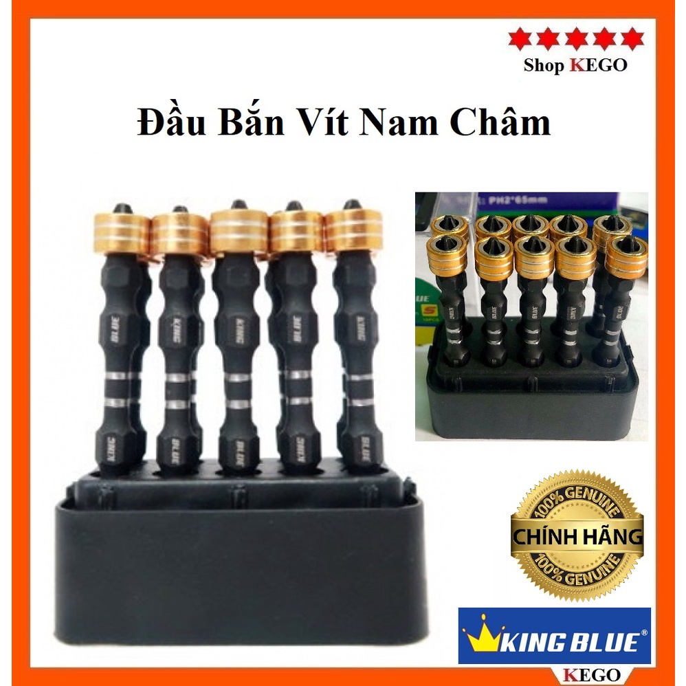 [CHÍNH HÃNG] Đầu Bắn Vít Nam Châm King Blue dài 65mm, 100mm (Giá 1 chiếc)
