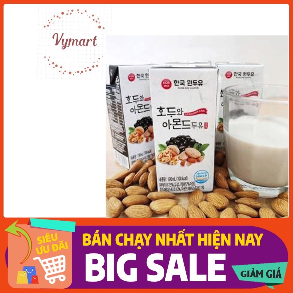 Sữa óc chó hạnh nhân đậu đen Areum Deul 190ml (hàng nhập khẩu chính ngạch Hàn Quốc)