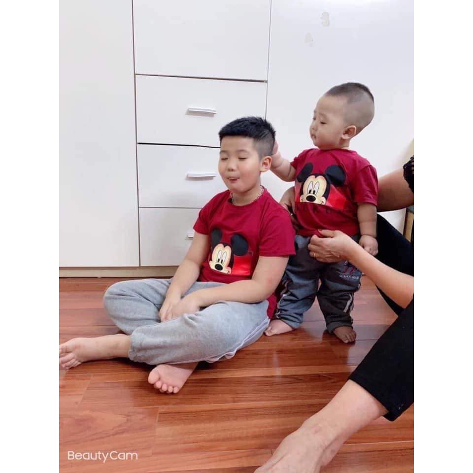 Áo đôi Mickey cho Con 2 màu đỏ, trắng