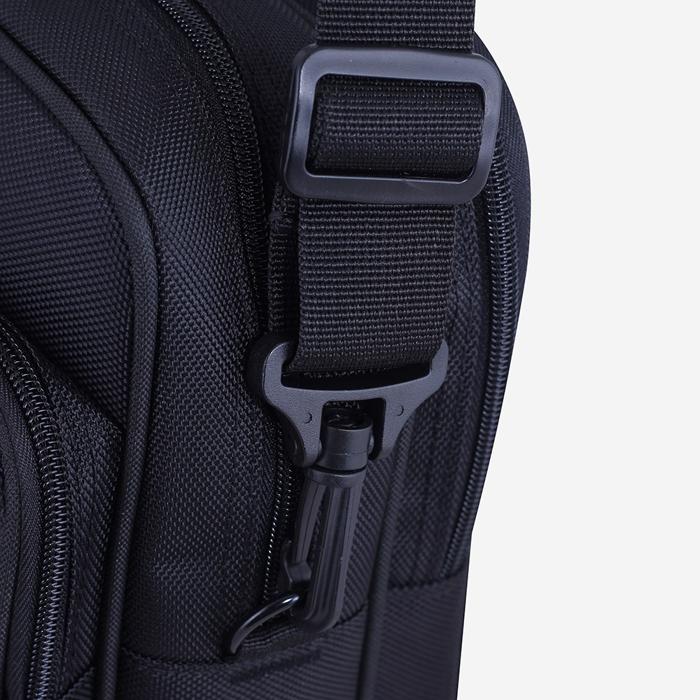 Cặp laptop, cặp laptop 14 inch đa năng, cặp đa năng có quai đeo balo, dây đeo chéo Kim Long KL14 đen | BigBuy360 - bigbuy360.vn