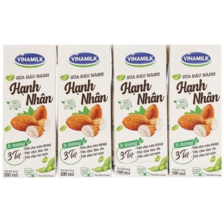 Lốc 4 hộp sữa đậu nành vianmilk đậu đỏ/ hạnh nhân/ óc chó