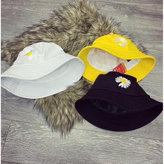 Mũ bucket hoa cúc, nón tai bèo hoa cúc, mũ vành che nắng