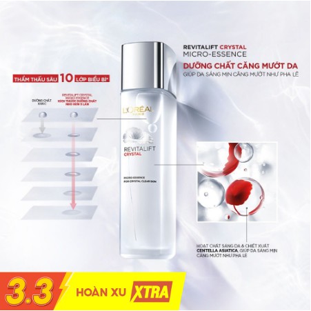 Dưỡng chất chất căng mướt da LOreal Paris Revitalift Crystal Micro Essence 22ml | BigBuy360 - bigbuy360.vn