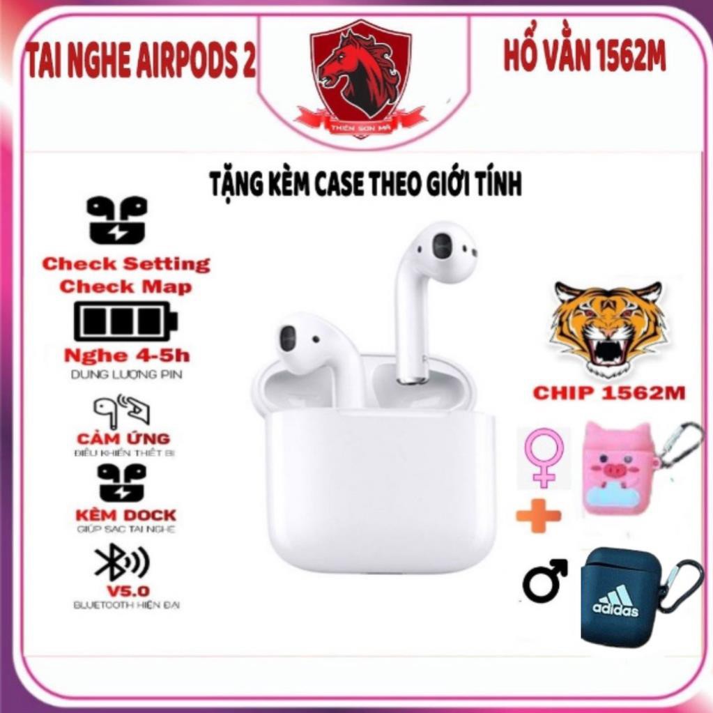 Tai Nghe Bluetooth Airpods 2 Đôi Tên Định Vi Phiên Bản Dùng Cả IOS & Android - Bảo hành 3 tháng Vip