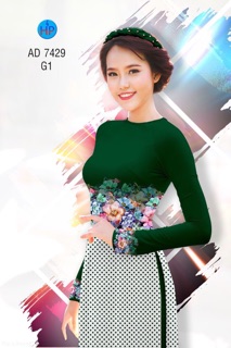 Vải áo dài chấm bi