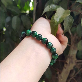 Vòng tay nữ đá mắt hổ xanh lá 8ly