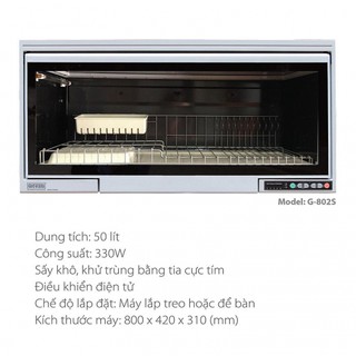 Máy sấy chén Giovani G-802S