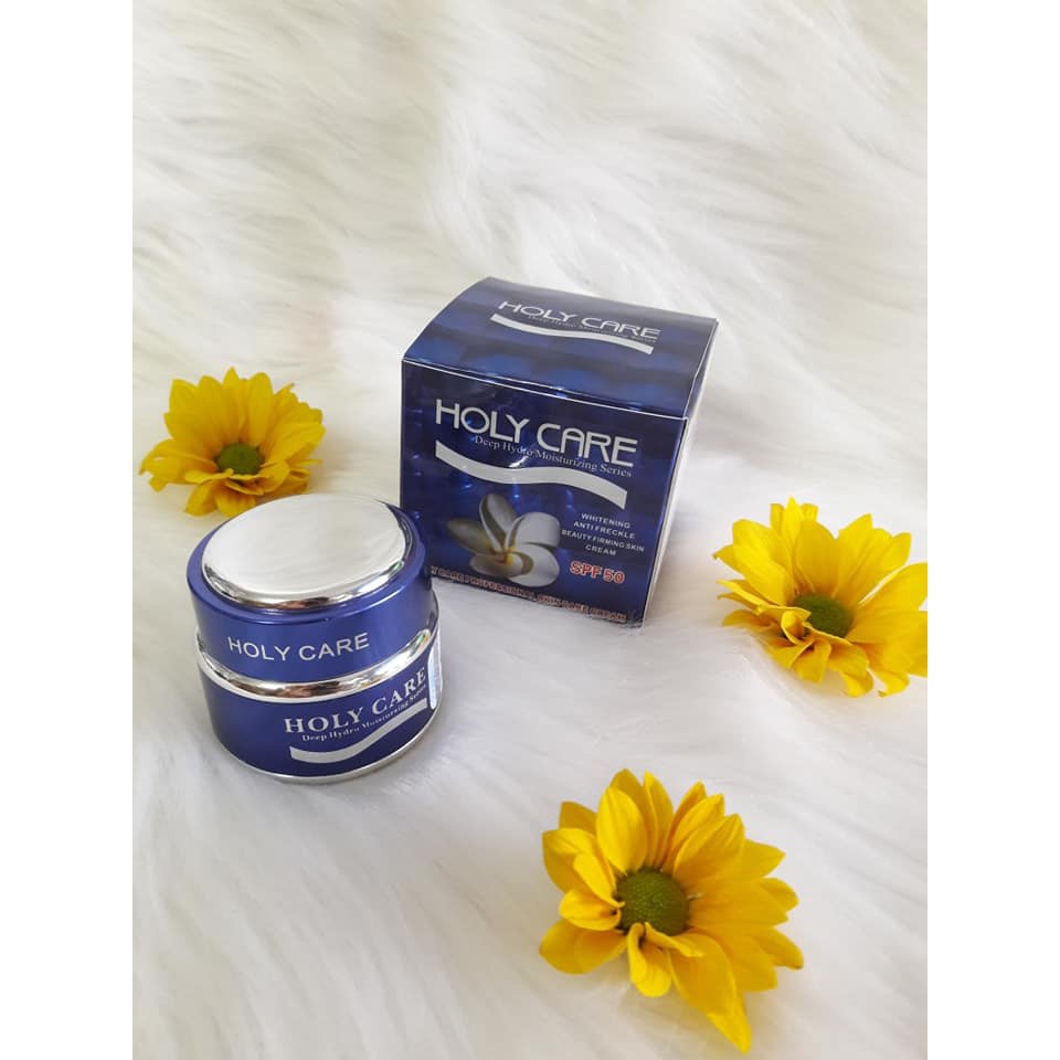 Holy care kem dưỡng trắng da mờ nám (xanh đậm) hủ 20g tặng Kem Body chữ A 250g