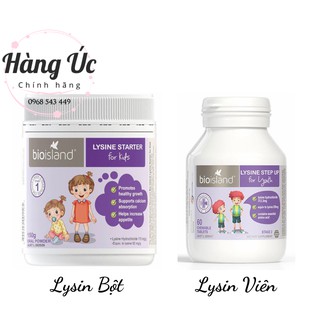 Lysine viên - Lysin Bột Tăng chiều cao tối đa Bio Island