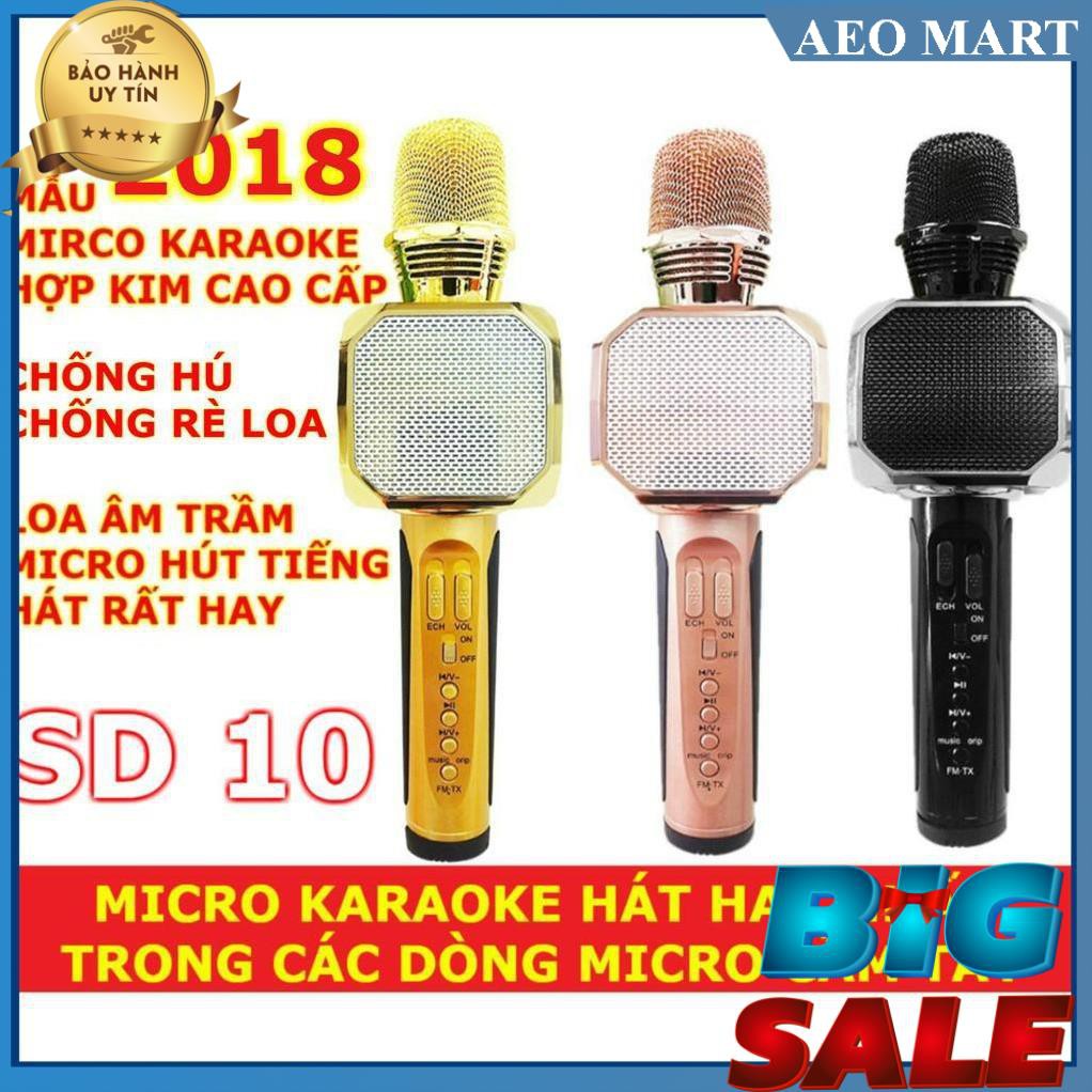 Big sale -  Loa bluetooth,Micro kèm loa Bluetooth Karaoke SD-10 Model 2018 cực hay