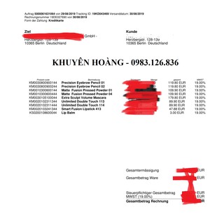 SON KIKO HÀNG ĐỨC ĐỦ BILL