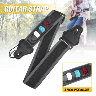 Dây Đeo Đàn Guitar Kèm 3 Ngăn Đựng