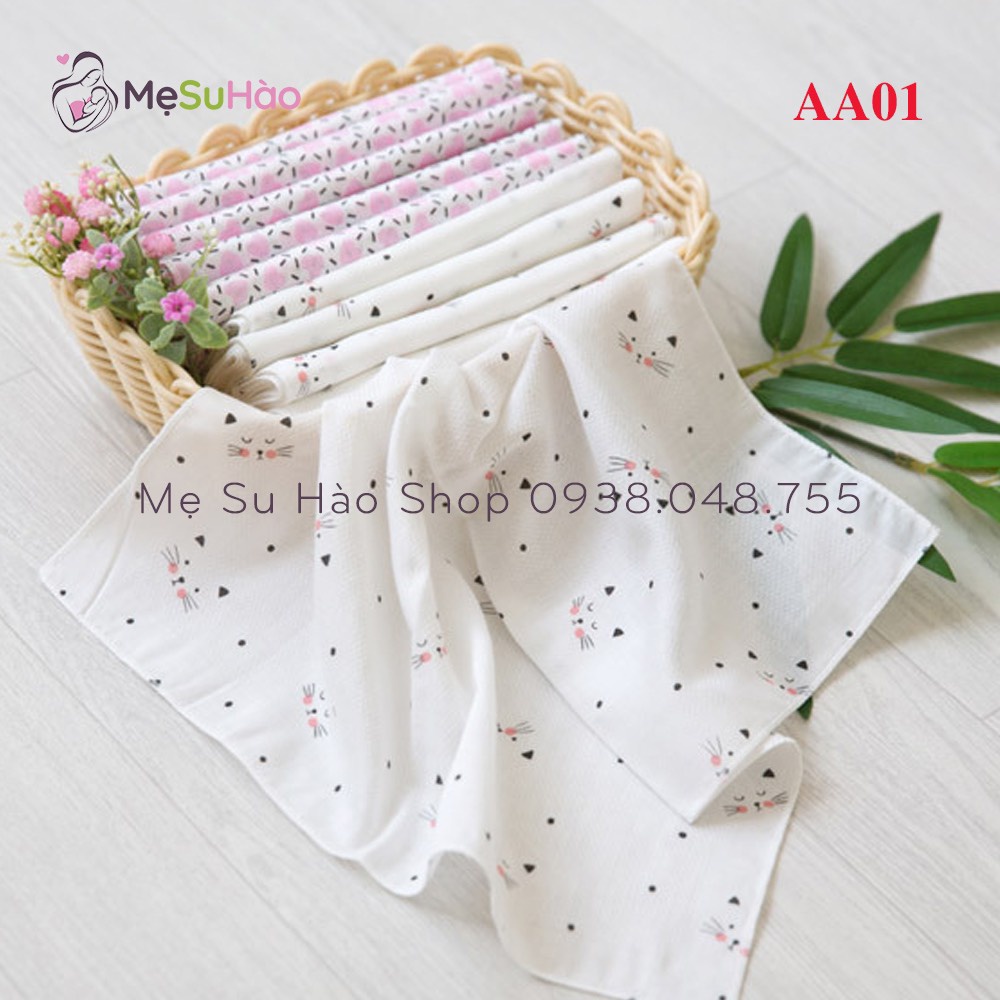 100% hàng nhập từ hàn về, hàng có sẵn set khăn sữa sợi tre 10c size khăn - ảnh sản phẩm 4