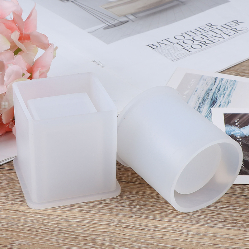 Khuôn silicon tạo hình nhựa resin epoxy làm ống cắm bút hình tròn vuông dayday