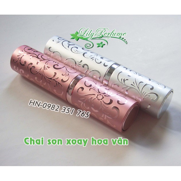 Lọ chiết nước hoa xoay có hoa văn 15ml cao cấp Vỏ chiết Ống chiết Chai chiết nước hoa