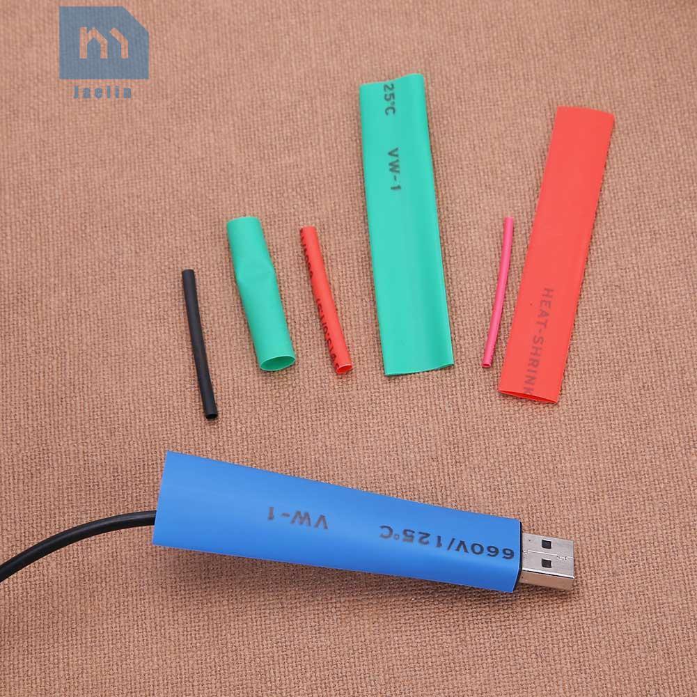 Bộ 328 ống co nhiệt cách điện 5 màu 8 kích thước 2:1